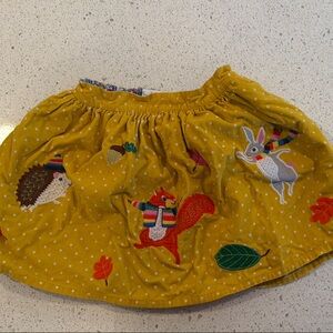 Mini Boden Animal corduroy skirt
